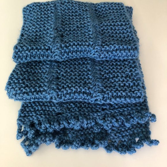 Hand knitted soft unique scarf, Knit neck wrap - Picture 6 of 10